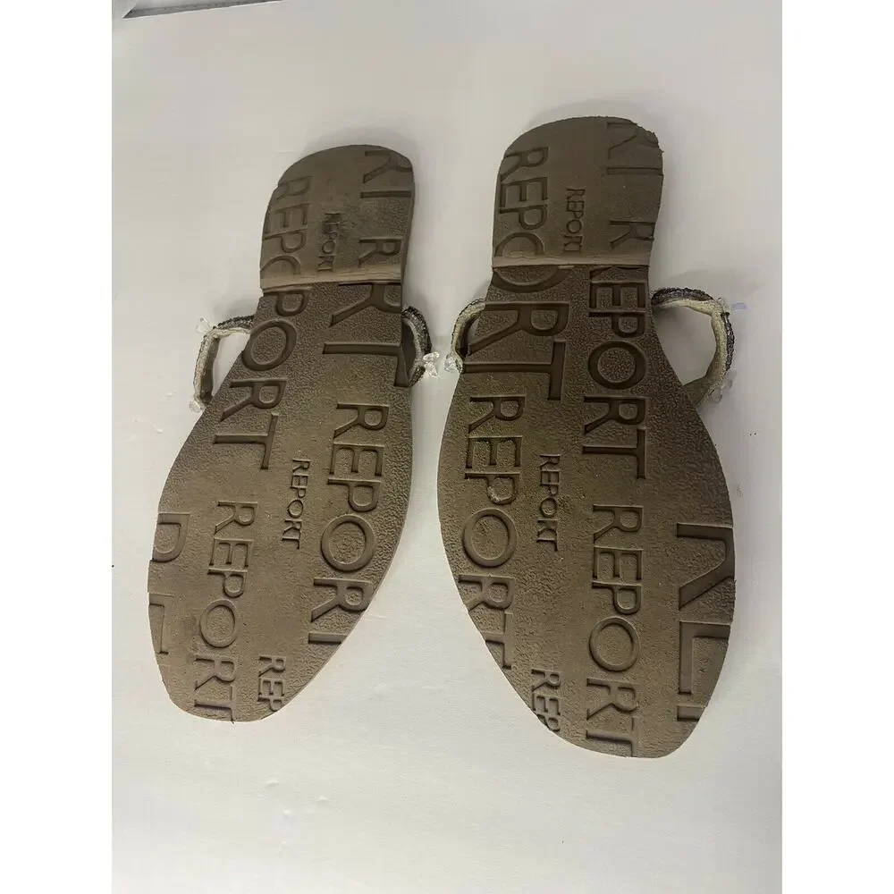 Report jeweled thong sandals size 10 (10.5